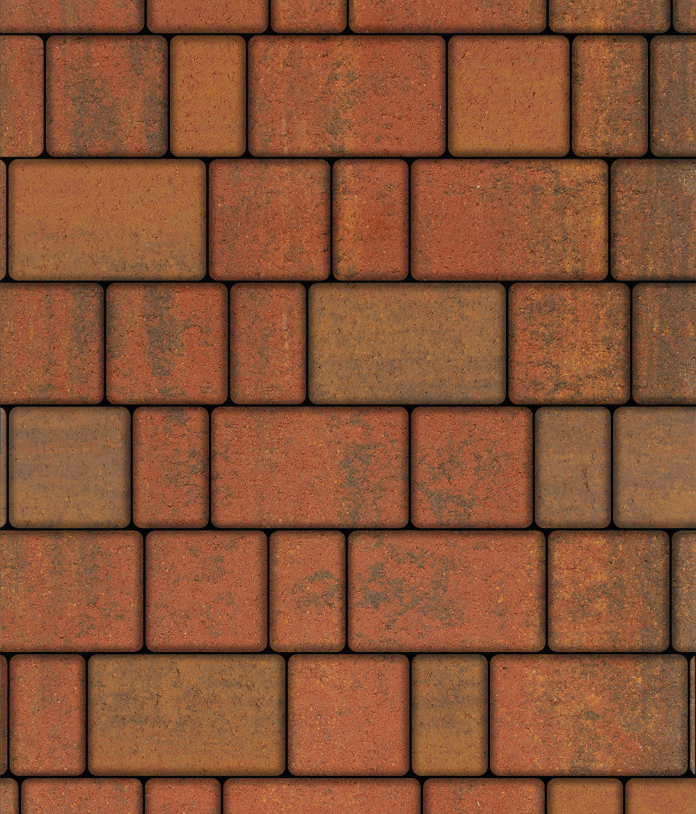 Тротуарная плитка ВЫБОР, форма Старый город, h=80мм