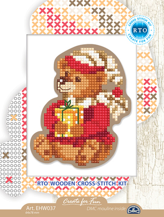 "Магнит.Мишка"-EHW037 вышивка