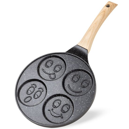 Сковорода для оладий 22 см. Kamille КМ 4216 индукция смайлики