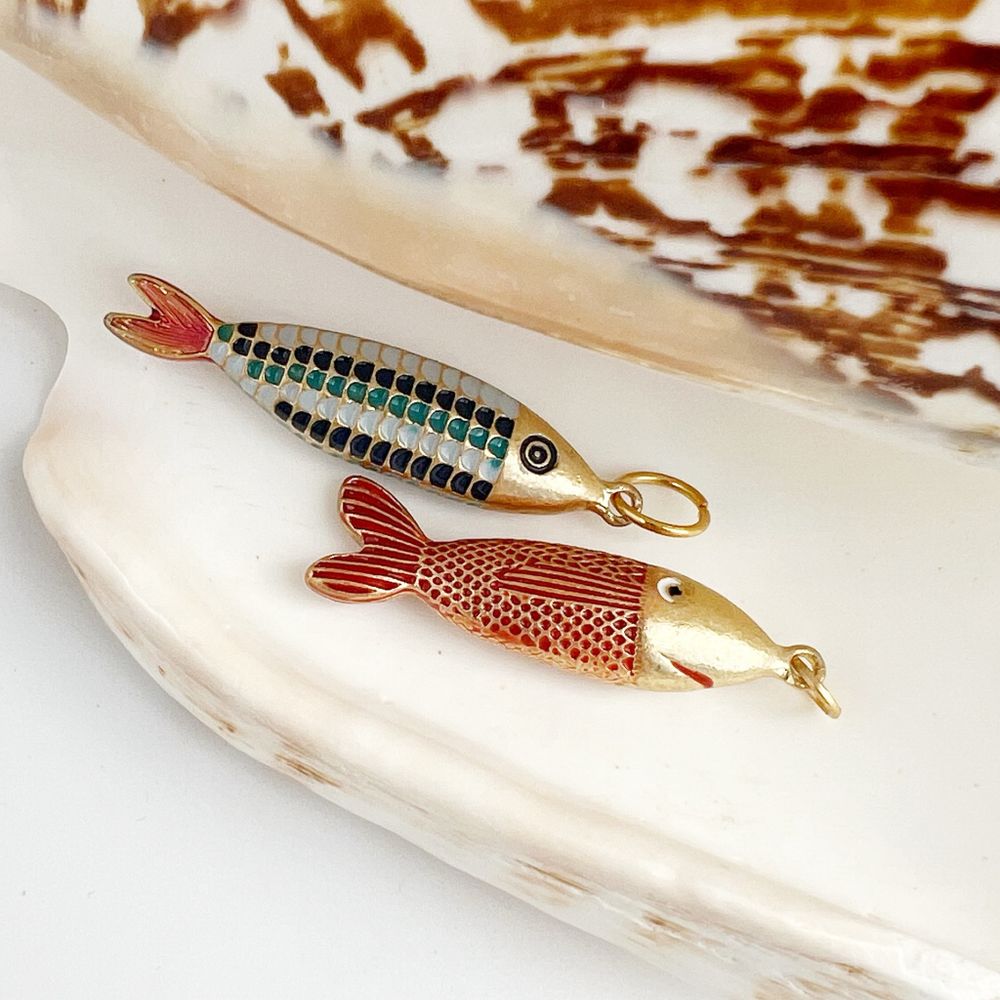 Подвеска Сардина из латуни