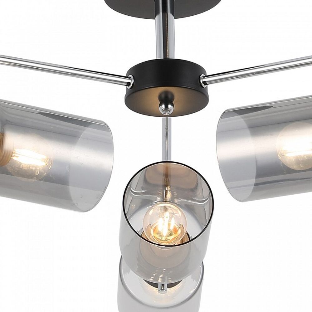 Люстра на штанге ILLUMICO  IL8249-6COU-79 BK CR