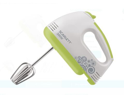 Миксер Scarlett SC-HM40S05 белый с зеленым