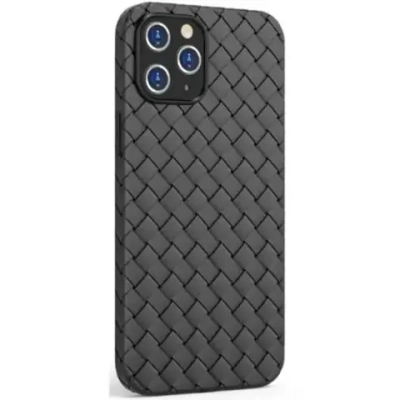 Чехол iPhone 13 SC Full Плетеный (черный)