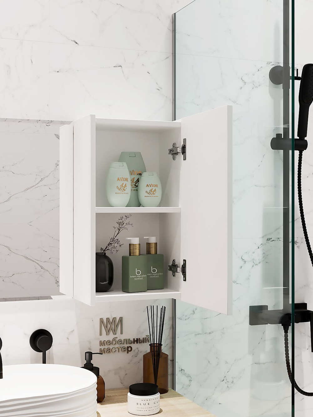 Шкаф универсальный навесной HOME Simple 54*20*30 Черный