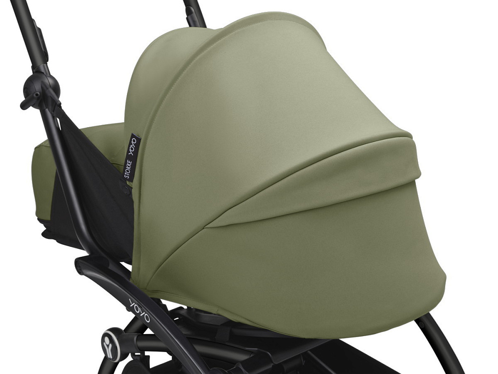 Коляска Stokke YOYO3 Newborn Pack рама чёрная Black 2 в 1 Olive