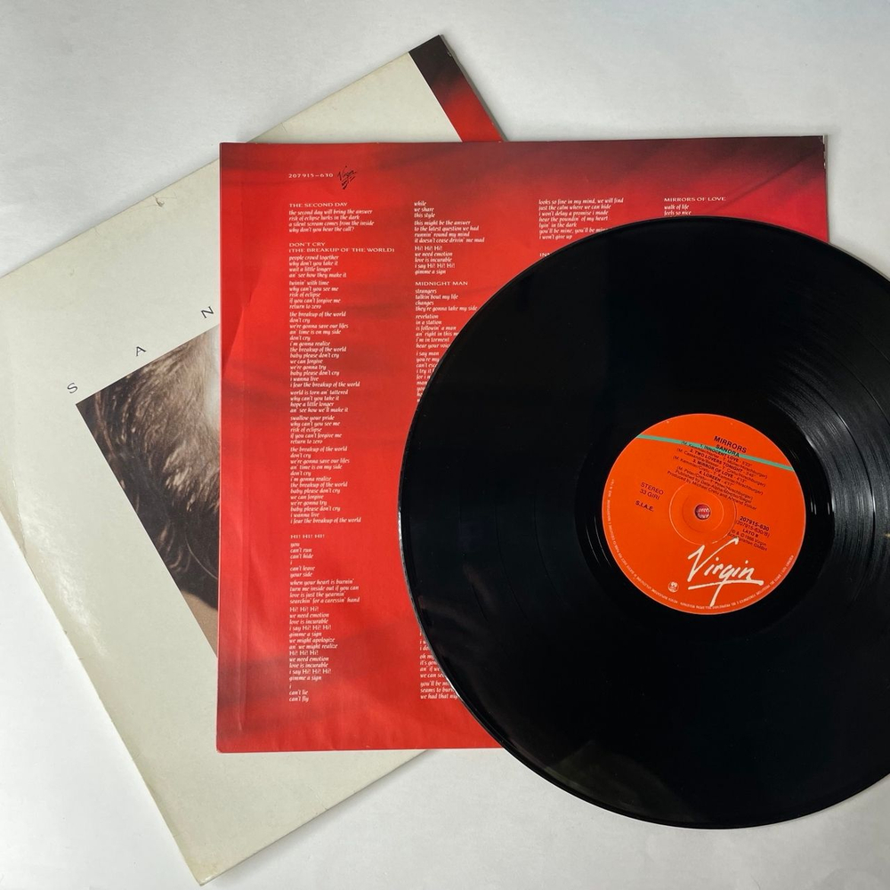 Винтажная виниловая пластинка LP Sandra Mirrors (Италия 1986)