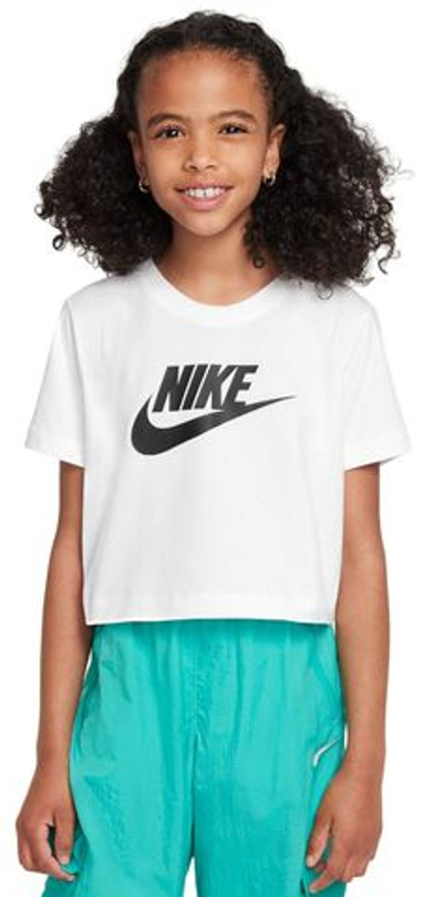 Футболка для девочки Nike Kids Sportswear Cropped - White