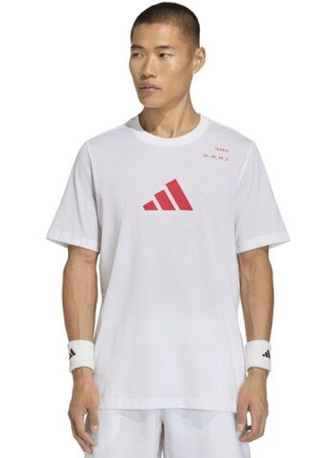 Мужская теннисная футболка Adidas Category Graphic - white