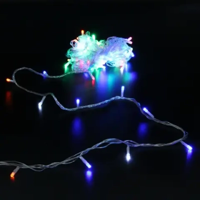 Гирлянда для дома «Мерцание Premium» 9,5 м 100 ламп LED прозр провод,1 реж.,IP-40, Мультицвет (возможность соединения)
