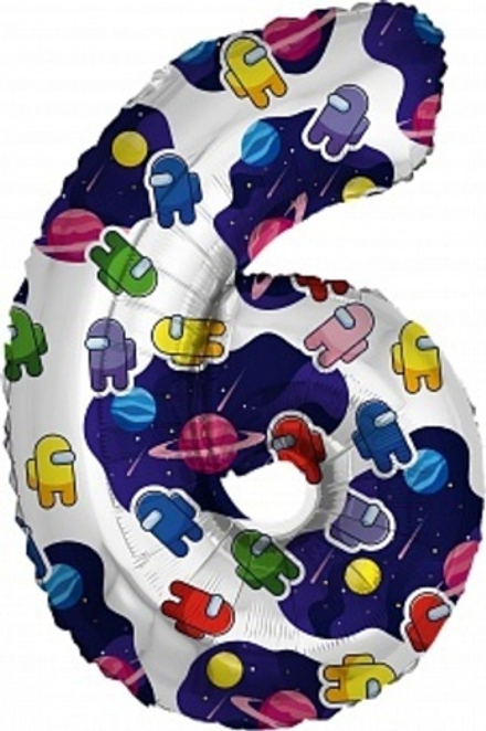 Р Цифра 6/9 Космонавтики 32''/81 см