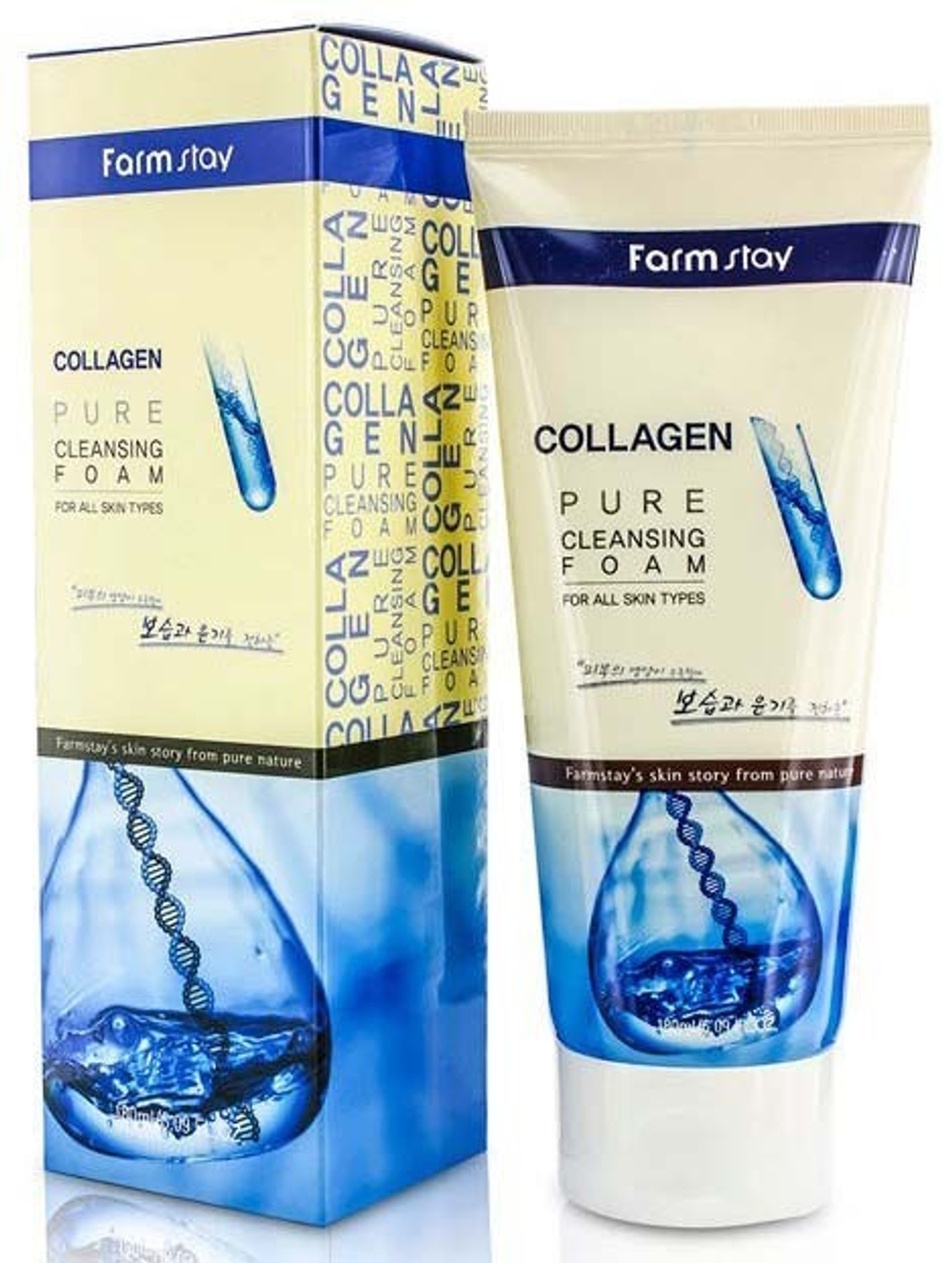 FarmStay. Пенка очищающая с коллагеном Collagen Pure Cleansing Foam