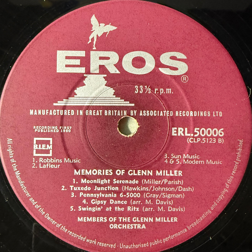 Members Of The Glenn Miller Orchestra ‎– Memories Of Glenn Miller (Англия 1961г.)