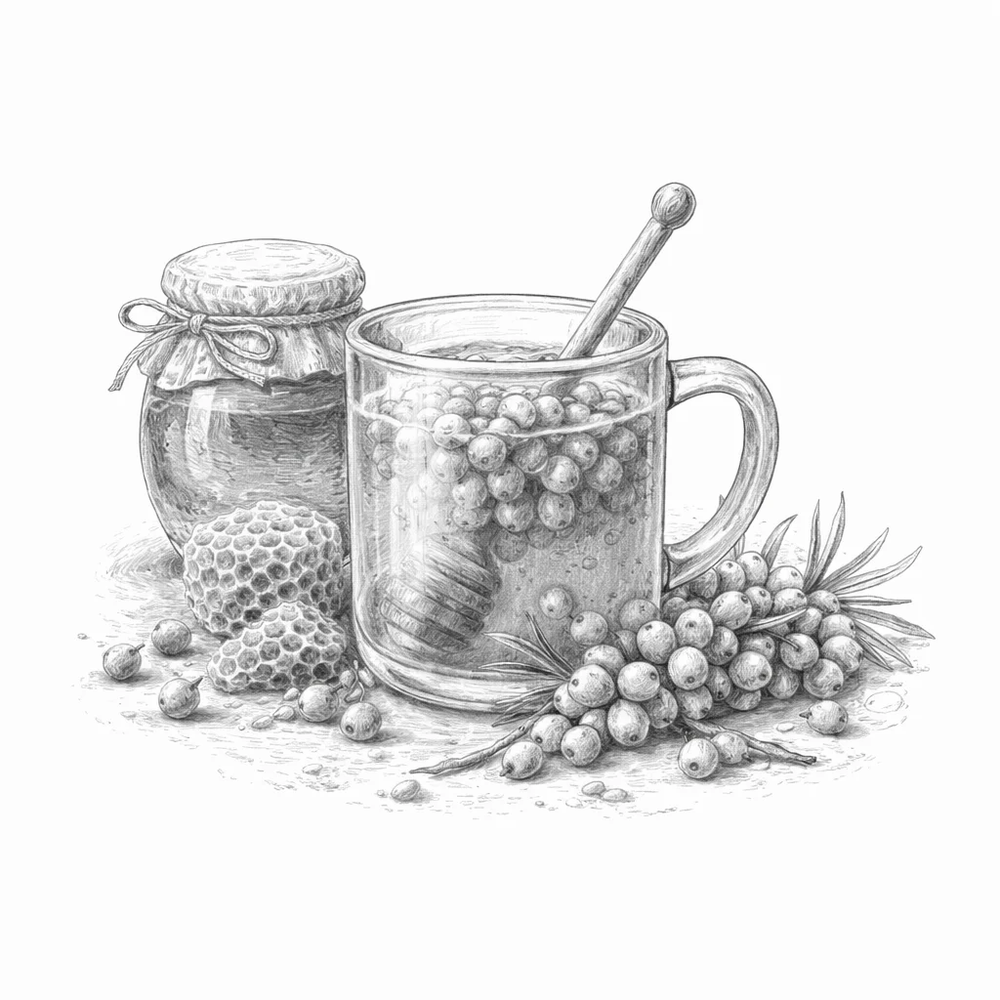 Морс на меду с облепихой