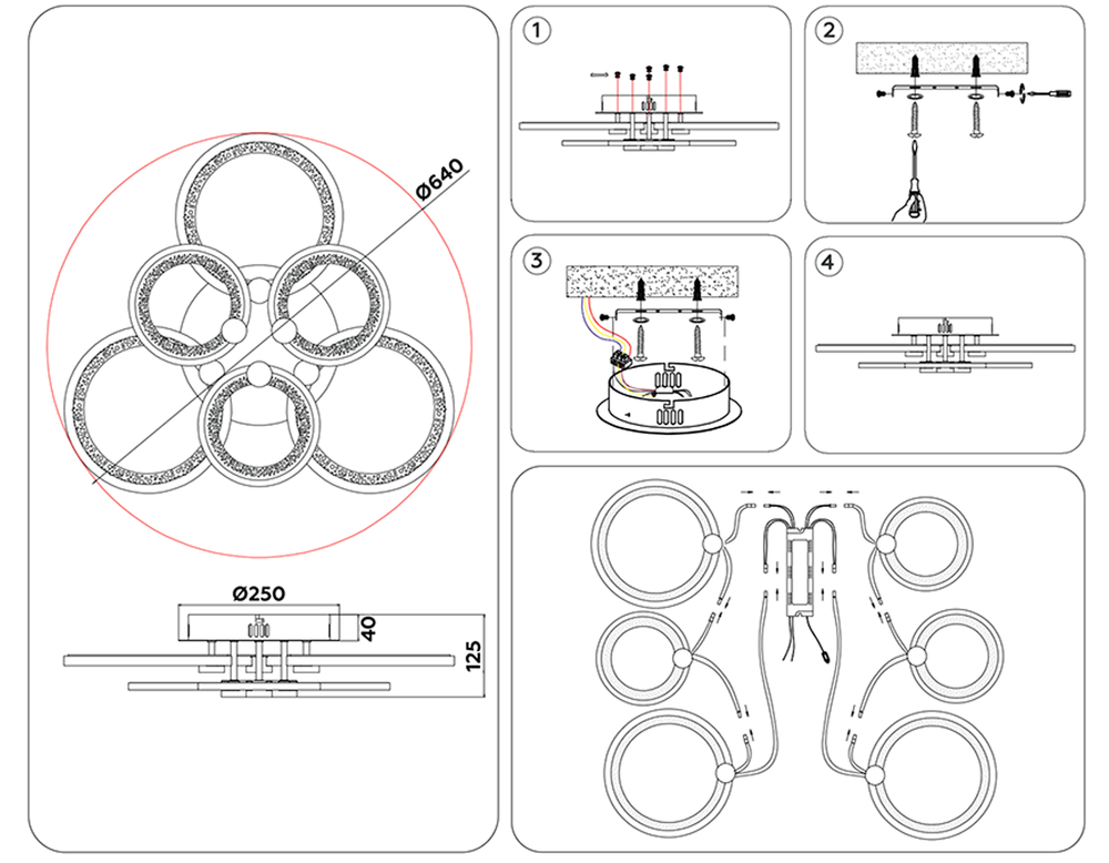 Ambrella Потолочный светодиодный светильник с пультом Original FA4085