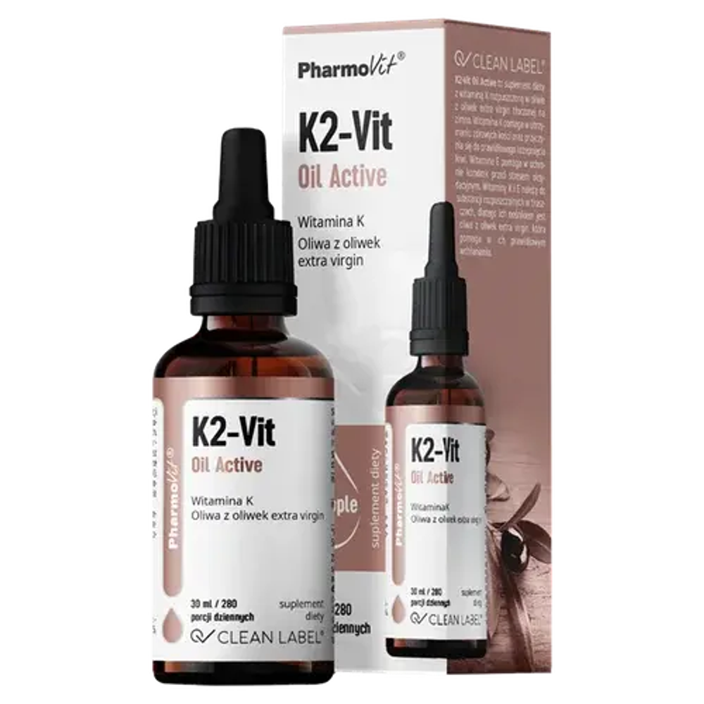 Pharmovit Clean Label K2-Vit Oil Active диетическая добавка, 30 мл