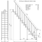 Модульная малогабаритная лестница Линия 2925-3150