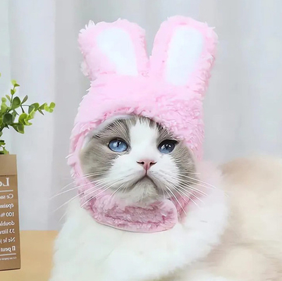 Шапка для животных «Зайка» 20*14см цвет розовый Ultramarine