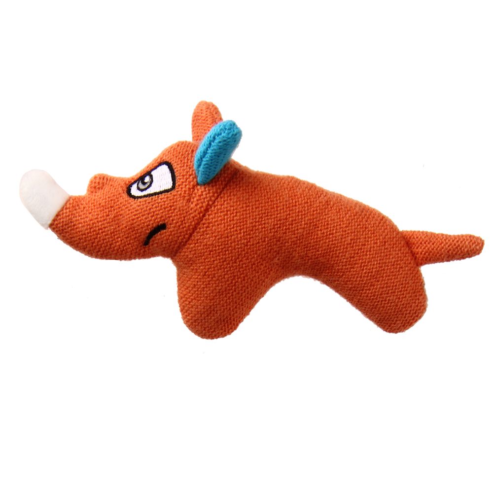 Gigwi PUFFER ZOO игрушка для собак носорог с пищалкой 14 см