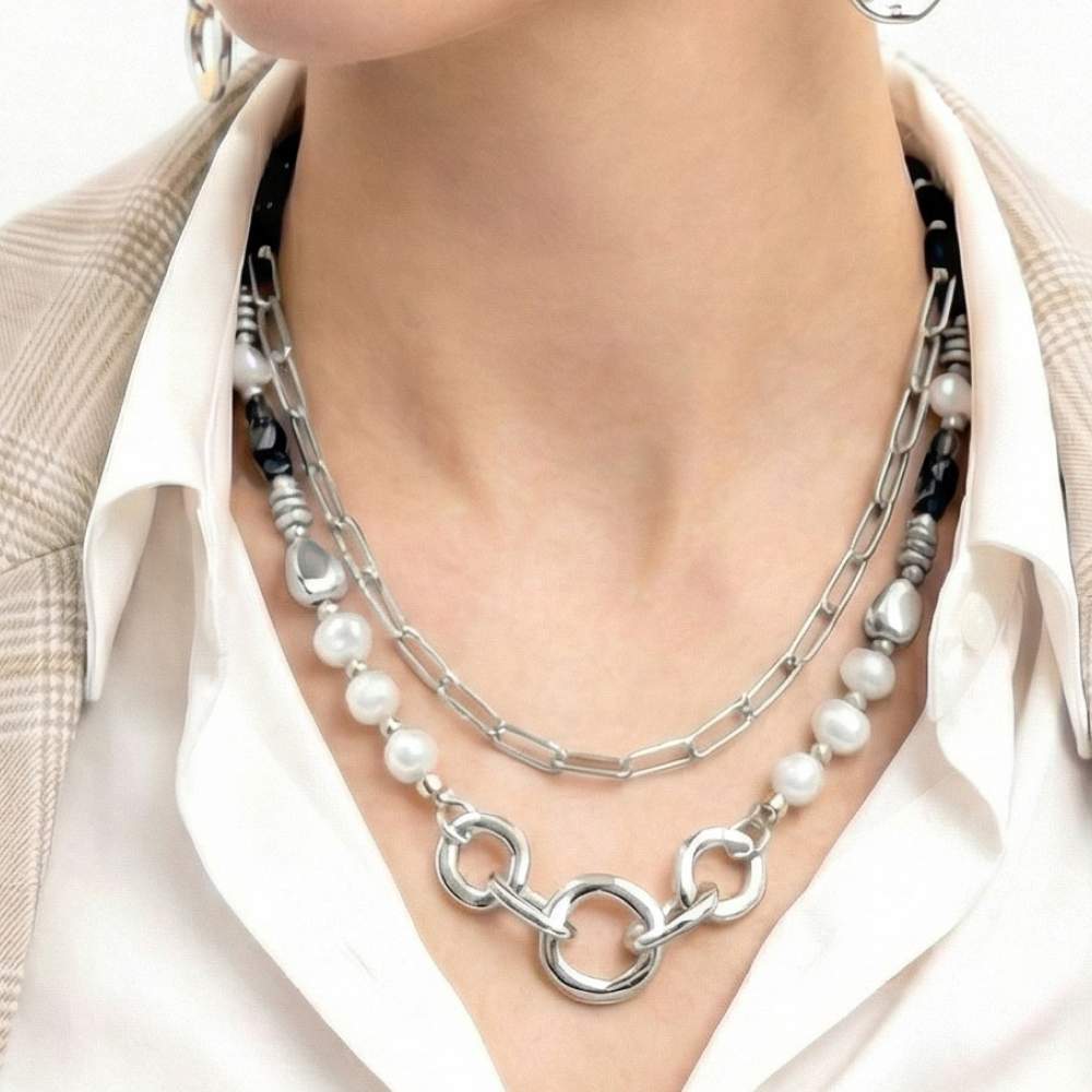 Колье Fiore Luna PEARL BCN09023-08 S