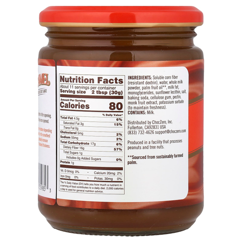 ChocZero, десертный соус, карамельный вкус, 340 г (12 унций)