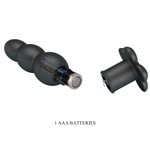 Черный анальный вибростимулятор Jadier - 11 см. (Цвет: черный)