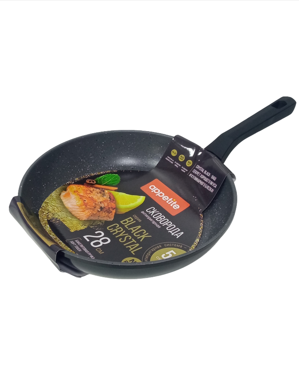 Сковорода 28см. APPETITE BC2281 Black Crystal