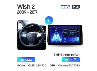 Магнитола Teyes CC2 Plus 3-32 Toyota Wish 2 II XE20 2009-2017 10.2"