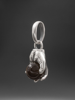 Подвес "Создатель" из серебра с чёрным агатом