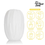 Белый нереалистичный мастурбатор в форме бутона цветка Daisy (Цвет: белый)