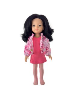 Ветровка, платье и колготки для кукол Paola Reina 32 см (978)
