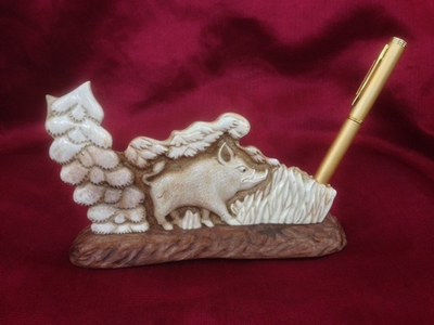 Письменный набор "Кабан"