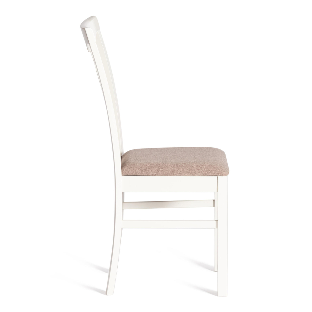 Стул - Гермес/ Hermes дерево гевея, 43х49х94см, Ivory white, ткань серая (TM-164)