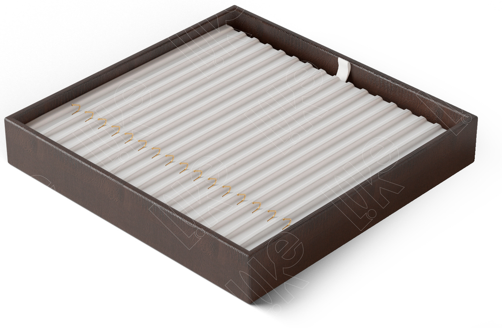 Дисплей 2 серии для 15 браслетов/горизонтальный/крючки снизу/бороздки/ножка/ф.№5/петелька