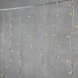 Светодиодная бахрома 5*0,9 м., 348 желтых LED ламп, силиконовый прозрачный провод, Beauty Led (ECC348-10-2Y)