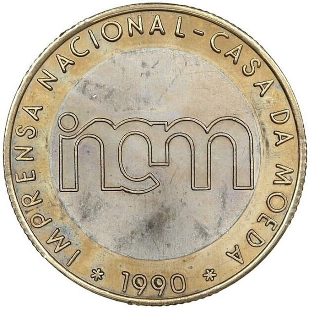 ПОРТУГАЛИЯ, 1990, 200 ESCUDOS [ПРОБНАЯ МОНЕТА (ENSAIO)] [БИМЕТАЛЛ]