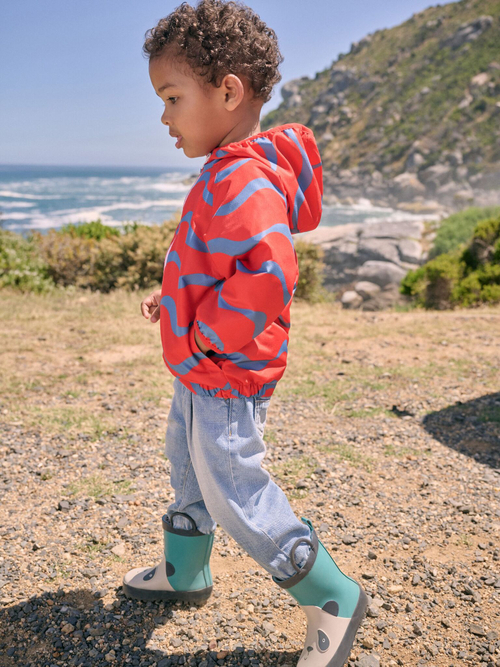 Куртка непромокаемая с капюшоном для мальчика Next E45-734, Бежевый