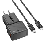 Зарядное устройство на Lightning Hoco AC24 Mini PD25W+QC3.0 (black)