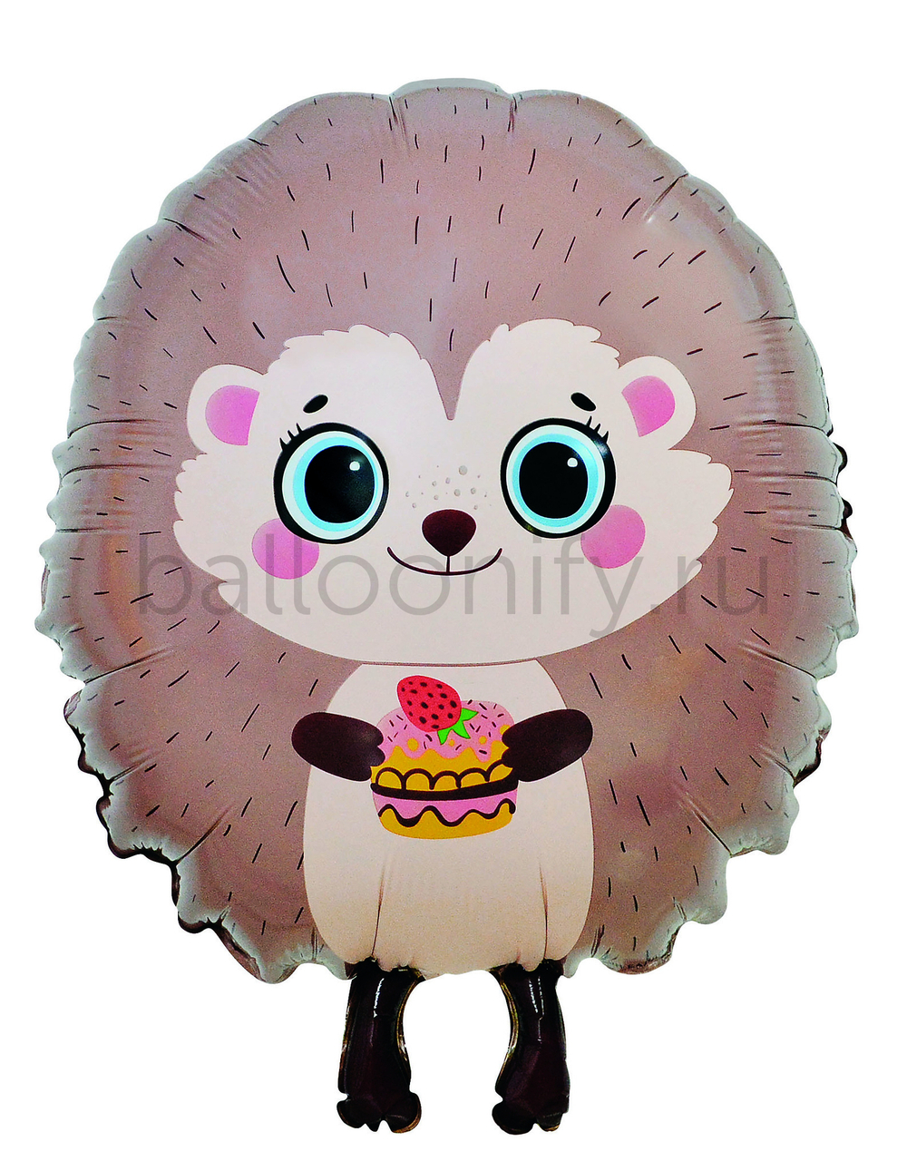 Шар (31''/79 см) Фигура, Ежик с кексиком, 1 шт. в уп.