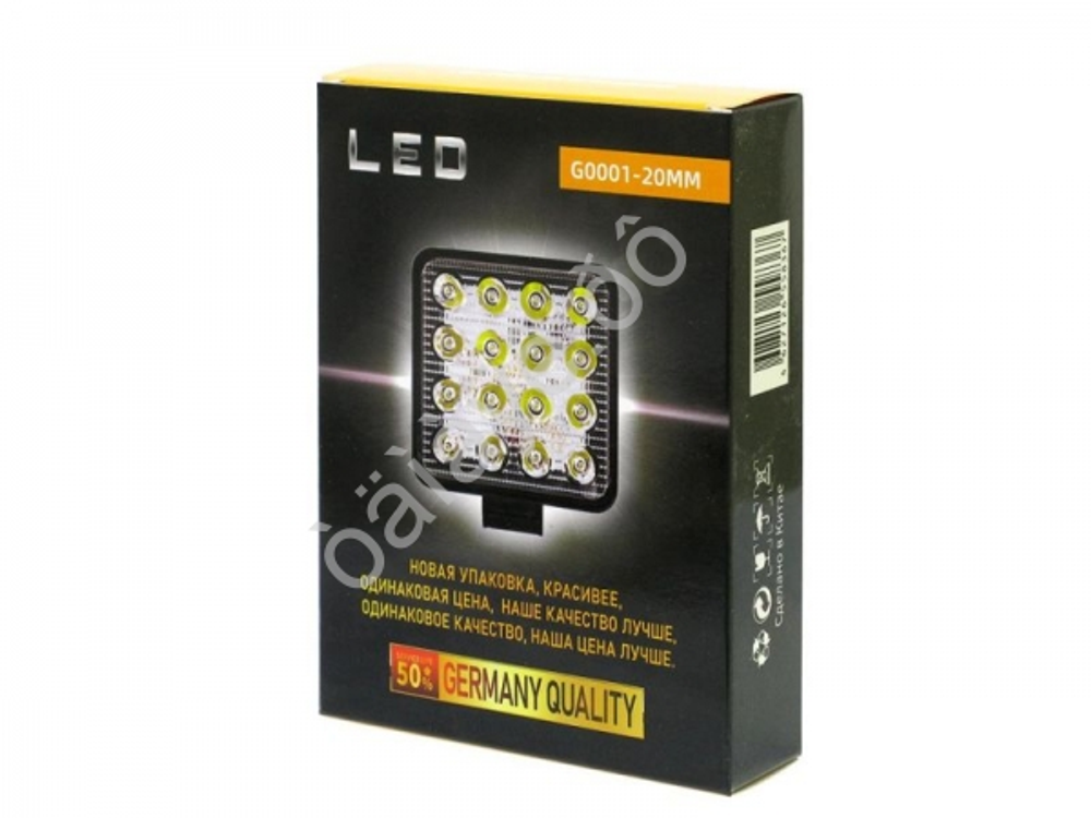 Прожектор LED -квадрат 48W (105*105*20) 16SMD направл свет(SPOT) (шт) G0001-20мм WHITE 31602