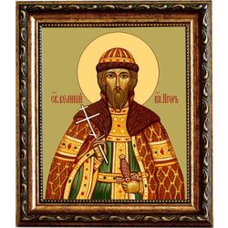 Игорь Черниговский Святой благоверный князь. Икона на холсте.