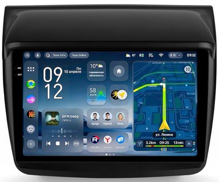Магнитола для Mitsubishi L200 4 2006-2015, Pajero Sport 2 2008-2015 - Teyes CC4-PRO монитор 9.5" 2K QLED на Android 13, Snapdragon 778G, AI, CarPlay, DSP, 4G SIM-слот
