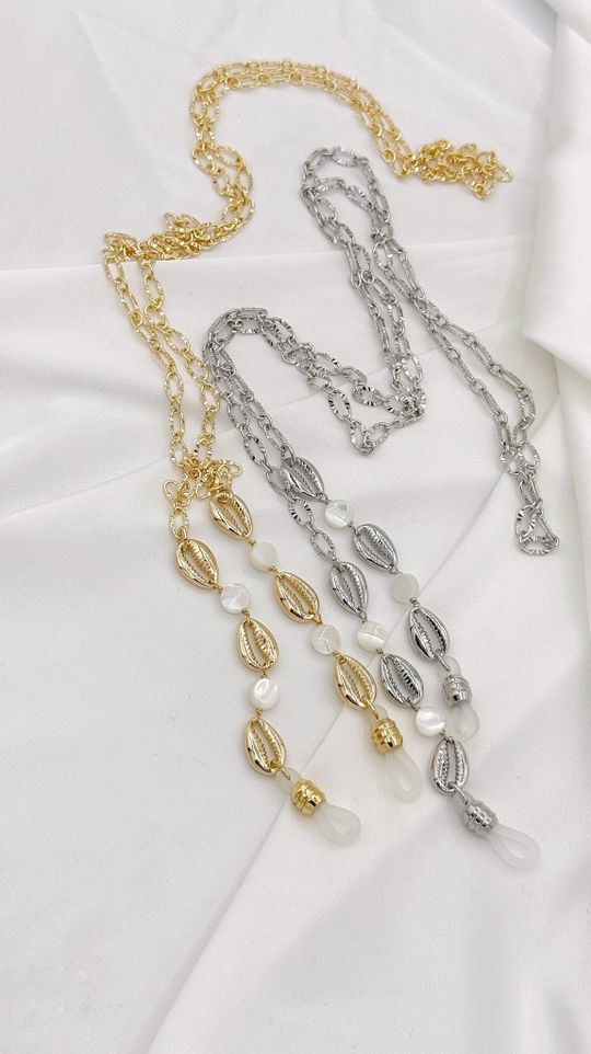 Цепочка для очков с перламутром