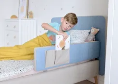 Защитный бортик Soft (бежевый/голубой)