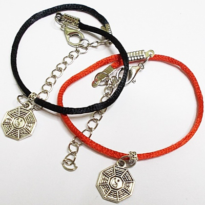 Парные браслеты "Инь Янь" для друзей, для влюбленных на шнурочках. Бижутерия.