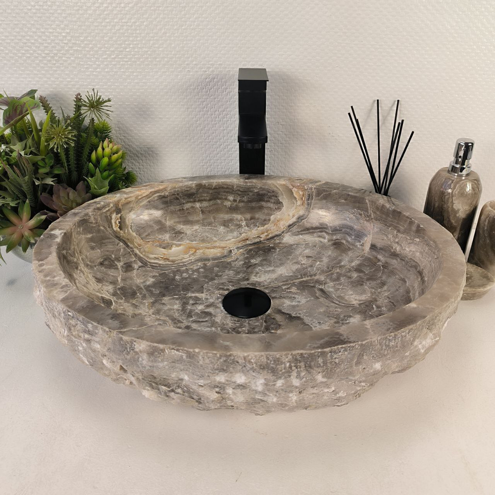 Раковина из оникса Erozy Grey EO-64731 52*42*14 0156