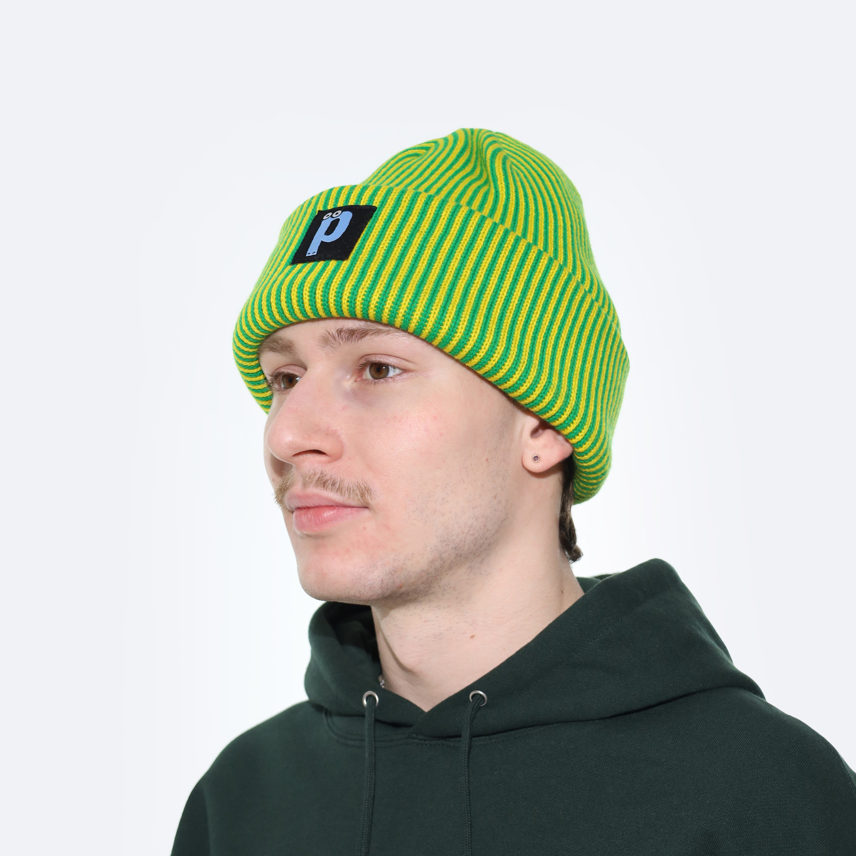 Шапка Postaments Stripes (light green/yellow) артикул: - купить в магазине Дайс