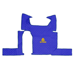 Ковры Sitrak C7H (экокожа, синий, синий кант, желтая вышивка)