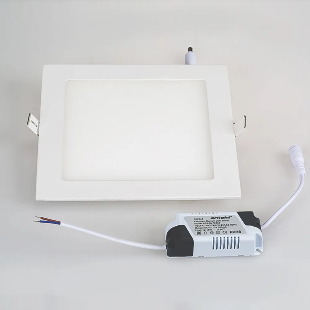 Светильник DL-192x192M-18W Warm White (Arlight, IP40 Металл, 3 года) 020134