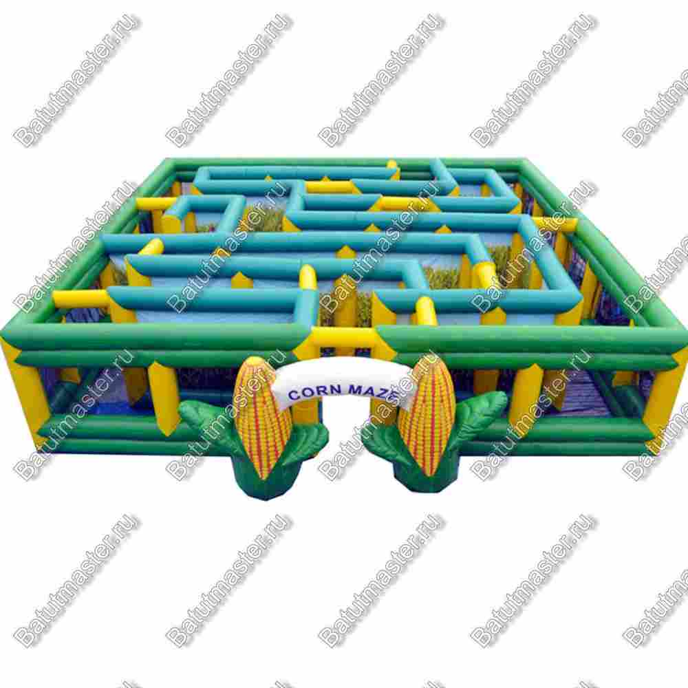 Надувной лабиринт "Кукурузное поле", 10*10*3 м