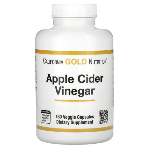 California Gold Nutrition, яблочный уксус, 180 растительных капсул (450 мг в 1 капсуле)